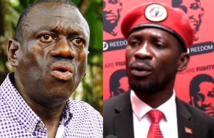 Besigye and Bobi Wine. Ofwono Opondo says Besigye, Bobi Wine got it wrong and appeared like vultures hovering over Archbishop Lwanga’s Grave