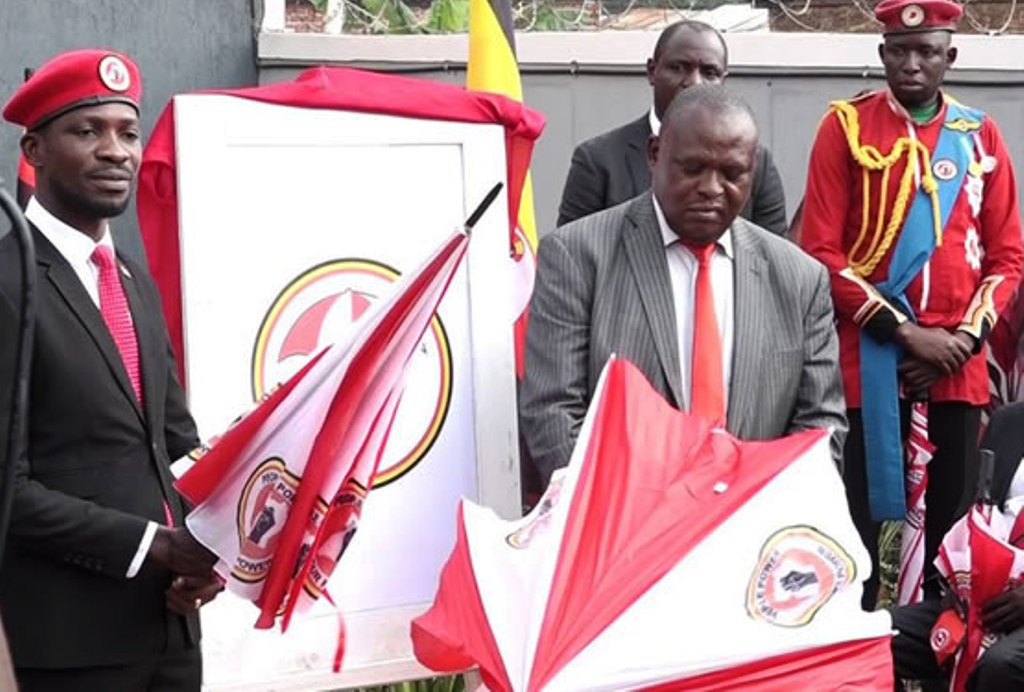 Moses Kibalama Nkonge and Bobi Wine at the unveiling of National Unity Platform (NUP) in Kamwokya, Kampala