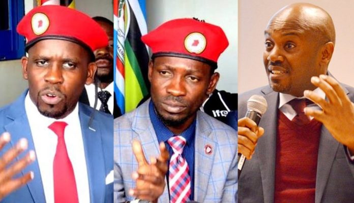 National Unity Platform's Joel Ssenyonyi, Bobi Wine and Andrew Mwenda