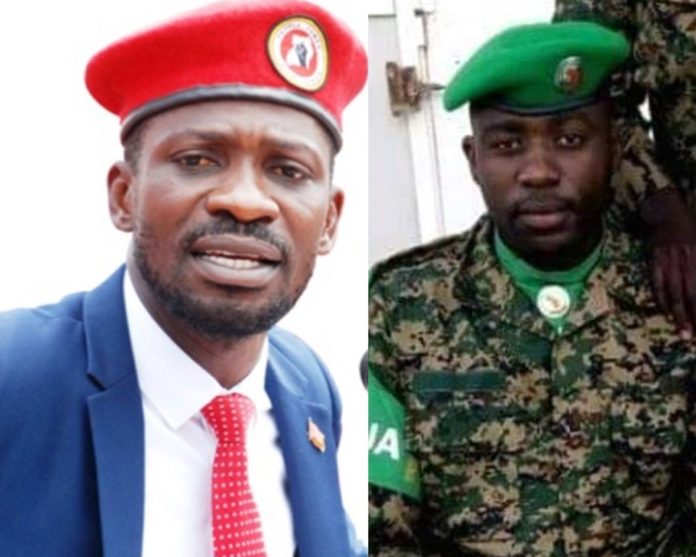 Bobi Wine and Lance Corporal Bigombe Tuhame