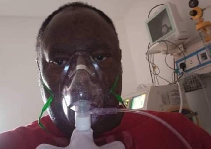 Col Shaban Bantariza while still admitted at Mulago Hospital