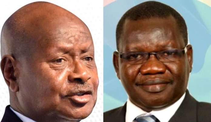 Presidential candidates Yoweri Kaguta Tibuhaburwa Museveni of NRM and Patrick Oboi Amuriat of FDC.