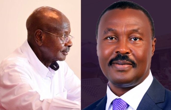 President Yoweri Kaguta Tibuhaburwa Museveni and Gregg Mugisha Muntu.