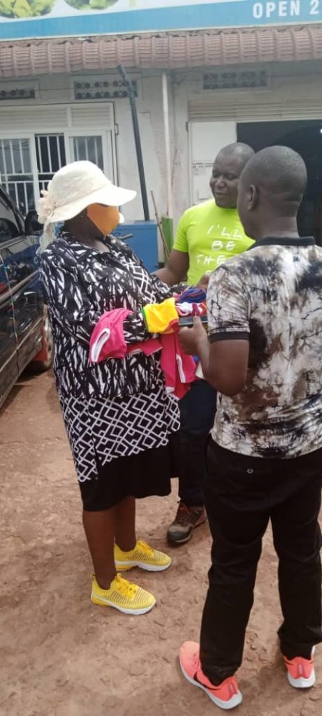 Bajjo delivers clothes for baby Pearl Kairos Museveni to Full Figure