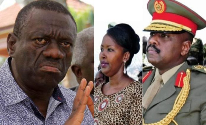 Besigye, Charlotte and Muhoozi Kainerugaba. Courtesy Photos