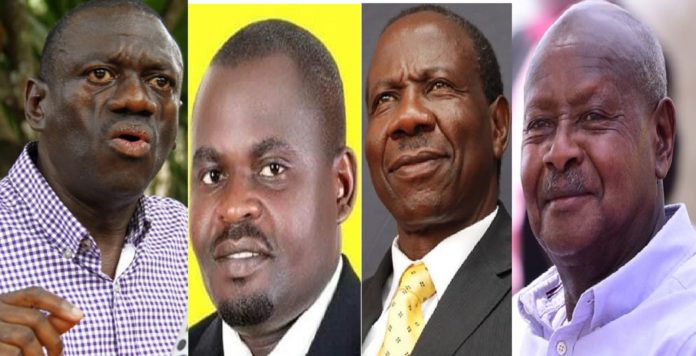 Besigye, Paul Kyalimpa, Matia Kasaija and Museveni