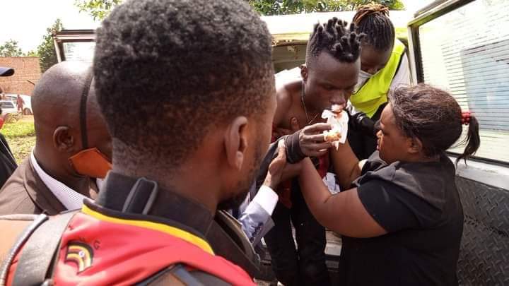 Bobi Wine supporter injured in Kayunga.
