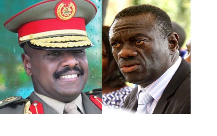 First son Lt Gen Muhoozi Kainerugaba and veteran opposition leader Col (Rtd) Dr Kizza Besigye