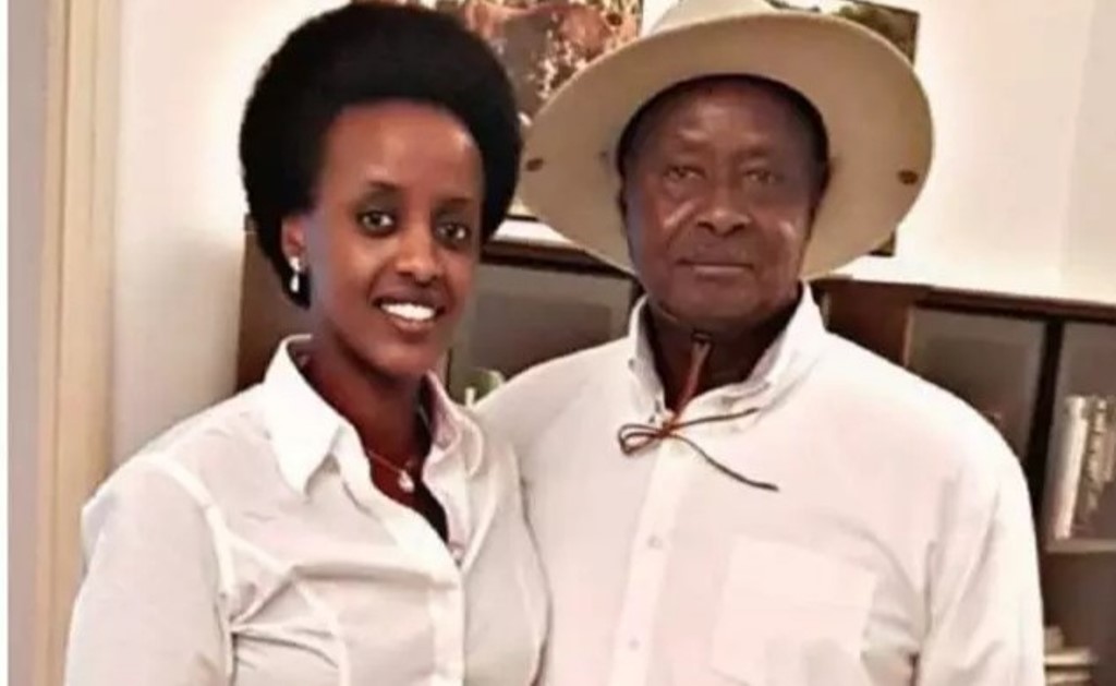 Museveni with his daughter Natasha Nyinancwende Karugire. 