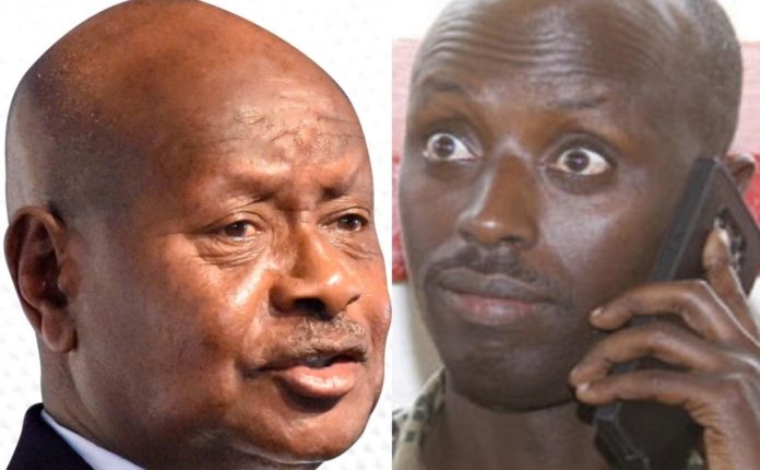 President Yoweri Museveni and sacked deputy police chief Steven Sabiiti Muzeeyi