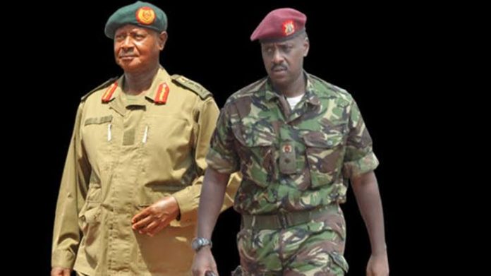 First son CLF Lt Gen Muhoozi Kainerugaba and his father President Yoweri Kaguta Tibuhaburwa Museveni~2