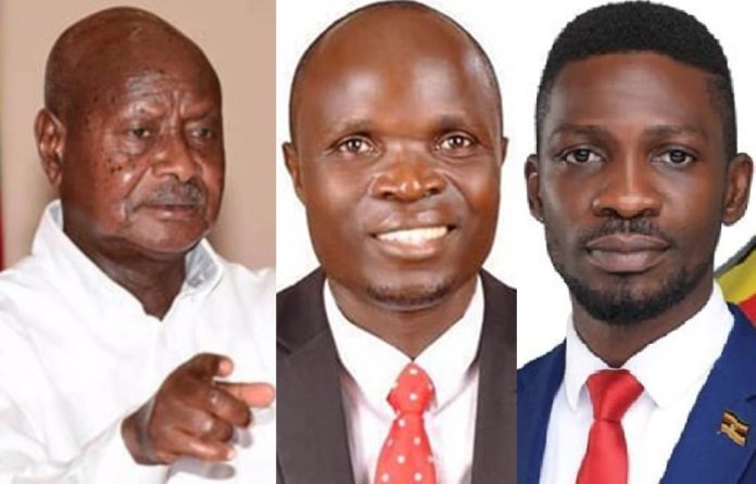 Museveni, Mayinja and Bobi Wine.