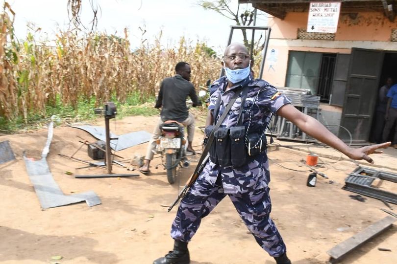 Police officer Mucunguzi who fired at Amuriat in Kitagwenda.