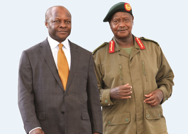 Buganda King Kabaka Ronald Muwenda Mutebi and Uganda's President Yoweri Kaguta Tibuhaburwa Museveni. Is Buganda a tribe or a nation?