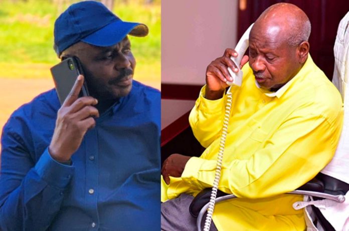 Deputy speaker Jacob Oulanyah and President Museveni on phone. When Museveni called Jacob Oulanyah at night after Kadaga reported him for playing with a Bill by refusing to call a vote