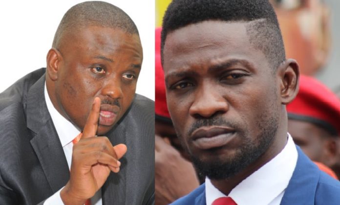 Erias Lukwago and Bobi Wine. Lukwago to Bobi Wine: Leave NUP presidency to others and focus on struggle