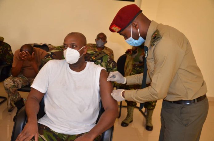 First son Lt Gen Muhoozi Kainerugaba takes AstraZeneca Vaccine jab