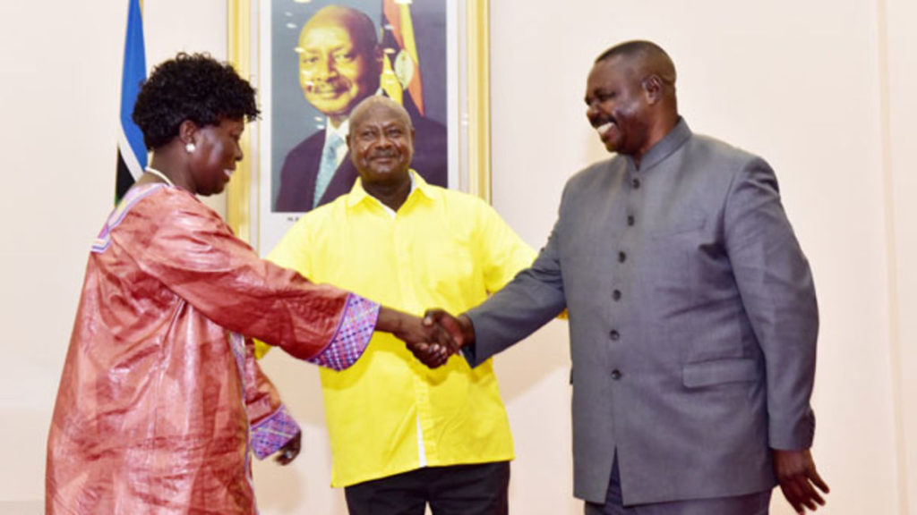 Kadaga, Museveni and Oulanyah.
