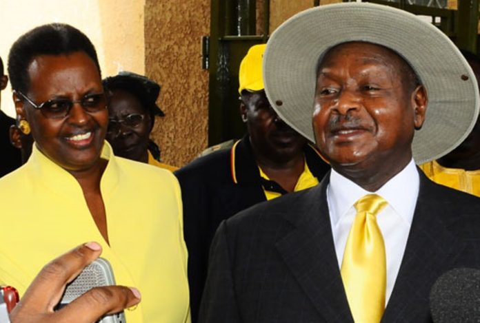 Museveni and his wife Janet