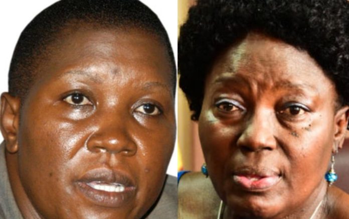 Salaamu Musumba and Rebecca Kadaga. You're playing with fire! Angry Salaamu Musumba warns rival Kadaga, supporters over mob justice threats