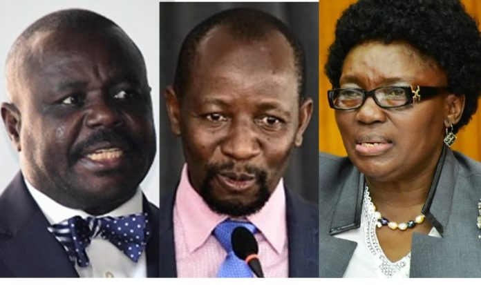Speaker candidates Jacob Oulanyah, Ibrahim Ssemujju Nganda and Rebecca Kadaga. Speaker Race: Ssemujju opens up on reports that he is a 'Kadaga agent' working to fail Oulanyah