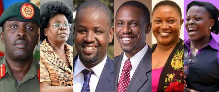 New ministers CDF Gen David Muhoozi, Dr Monica Musenero, Thomas Tayebwa, Kiryowa Kiwanuka, Miriam Dhoka Babalanda and Agness Nandutu FULL LIST: Here are the 33 New Faces on Museveni’s New Cabinet