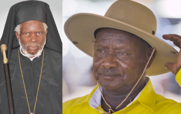 Orthodox Church of Uganda Archbishop Metropolitan Jonah Lwanga and President Museveni