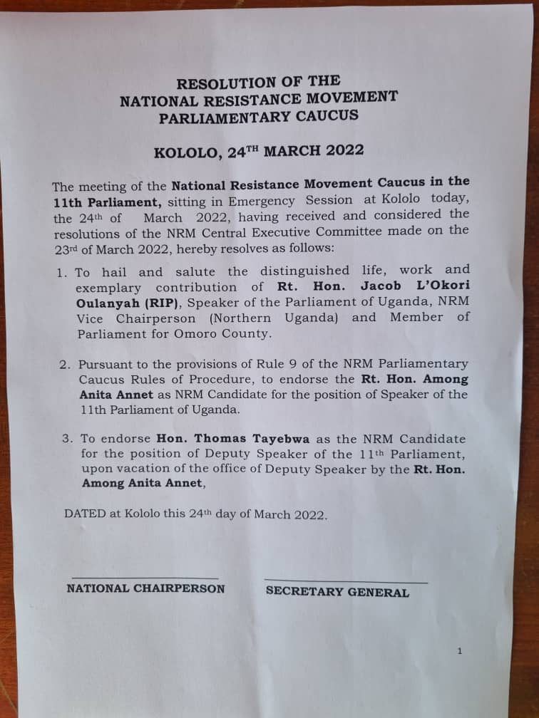 https://pearltimes.co.ug/friday-speaker-deputy-speaker-elections-its-asuman-basalirwa-vs-anita-among-okot-vs-thomas-tayebwa/ Thomas Tayebwa and Among endorsed by parliamentary caucus