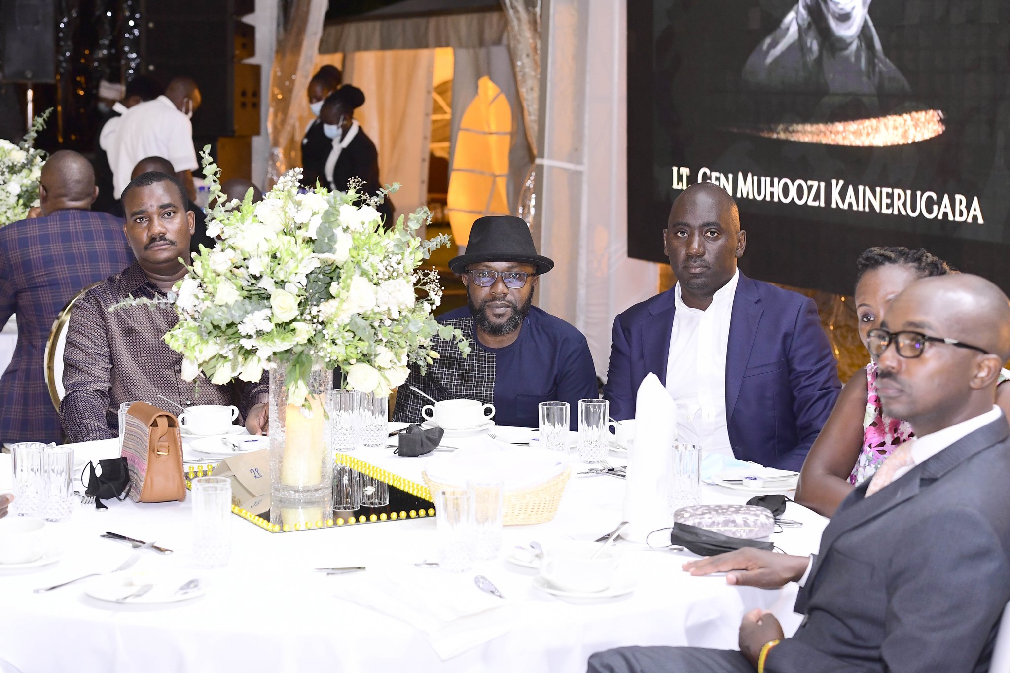 Vision Group CEO Don Wanyama and other friends of Muhoozi Kainerugaba