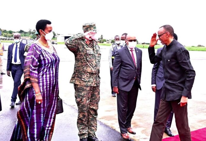 Kagame Arrives in Uganda for First Son Muhoozi Kainerugaba Dinner in First Visit in Four Years