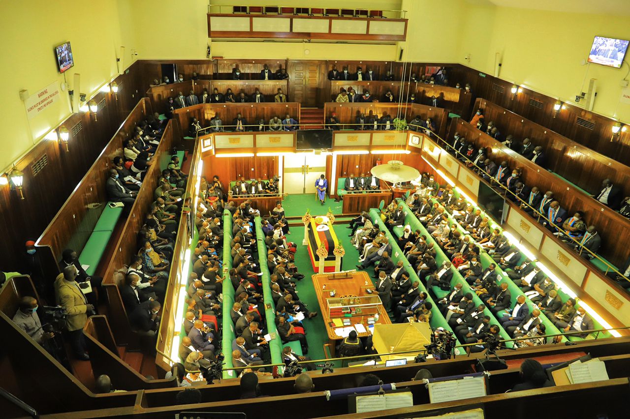 Ugandan Members of Parliament sitting in session