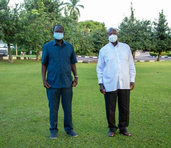 PHOTOS: Museveni, Raila Odinga Hold Talks at State House Entebbe