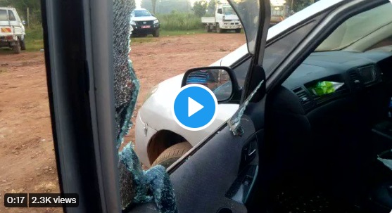 VIDEO: NTV Uganda Journalist Narrowly Survives Death after Thugs Attacked Him, Smashed His Car at Night