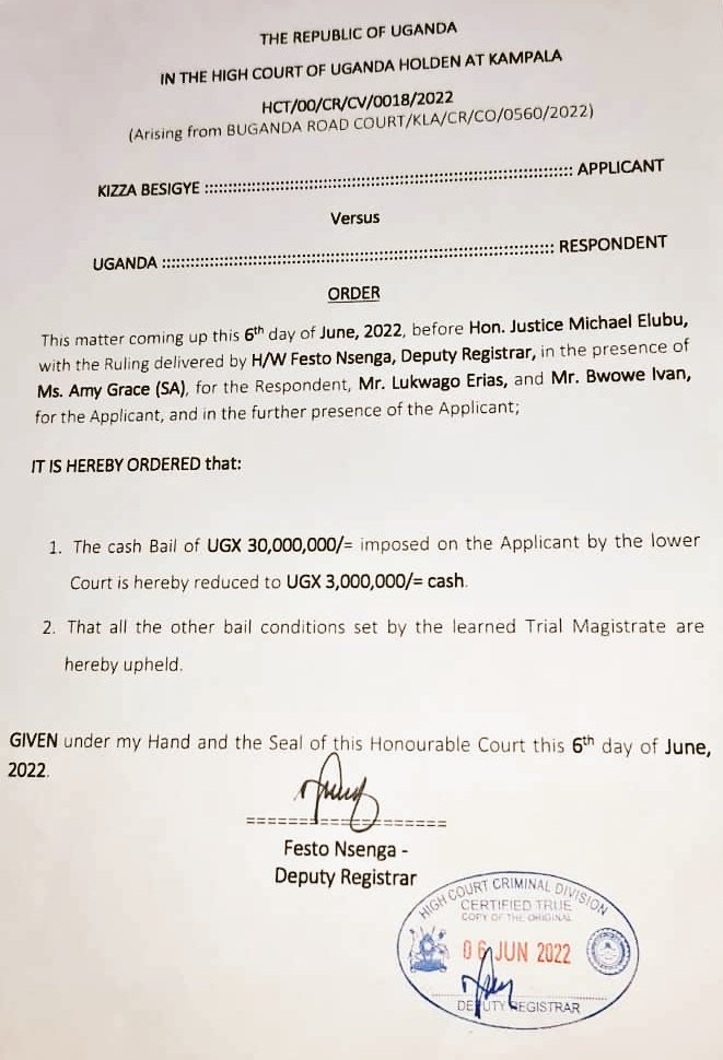 The summary of Justice Michael Elubu's orders