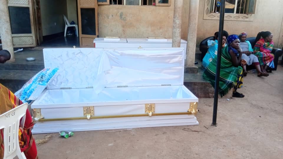 Christopher Mboowa's original coffin remained empty outside his house after the ex-Minister's men forcefully took away the body.