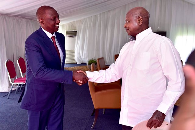 William Ruto with Museveni