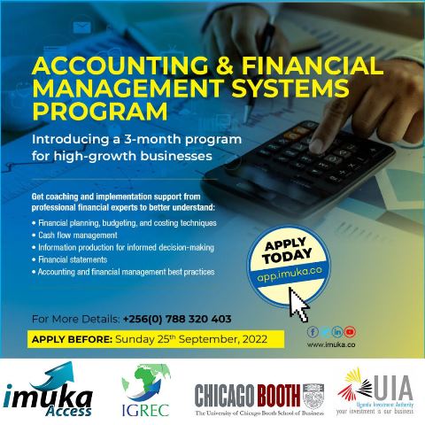 CLOSING SOON! Application Deadline for Kampala SMEs Accounting and Financial Management Systems Program is Today